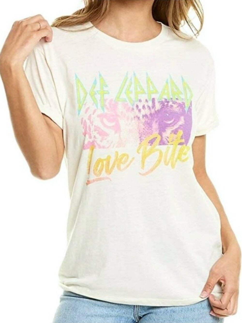 CHASER Def Leppard Love Bites Cloud Jersey Tee Size Medium